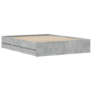 Giroletto Cassetti Grigio Cemento 150x200 cm Legno Multistrato 3207269