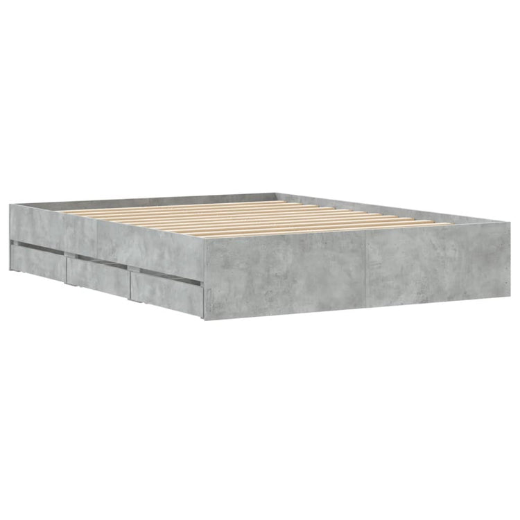 Giroletto Cassetti Grigio Cemento 140x200 cm Legno Multistrato 3207276