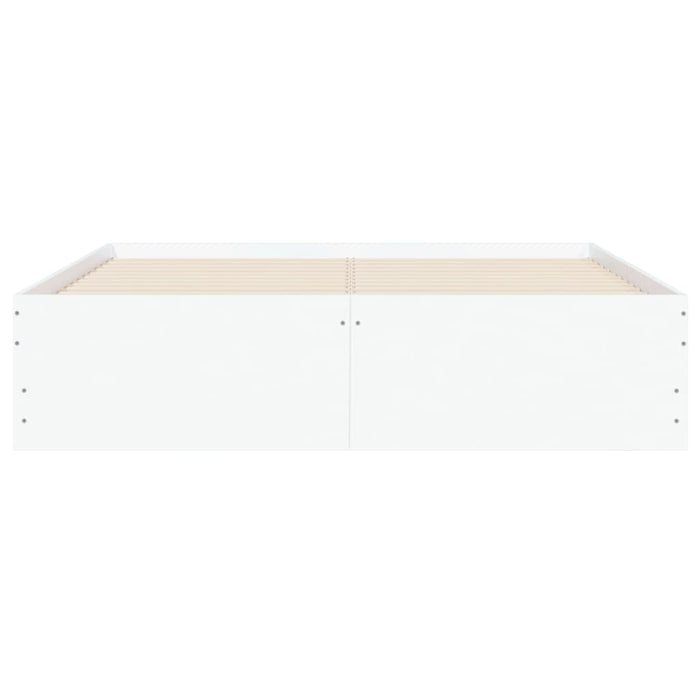 Giroletto con Cassetti Bianco 120x200 cm in Legno Multistrato 3207280