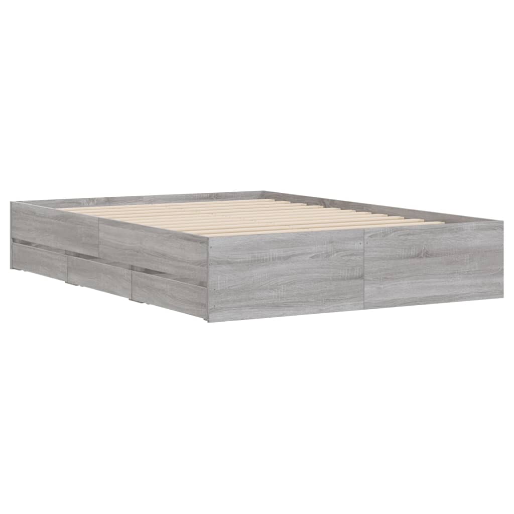 Giroletto Cassetti Grigio Sonoma 120x200 cm Legno Multistrato 3207285