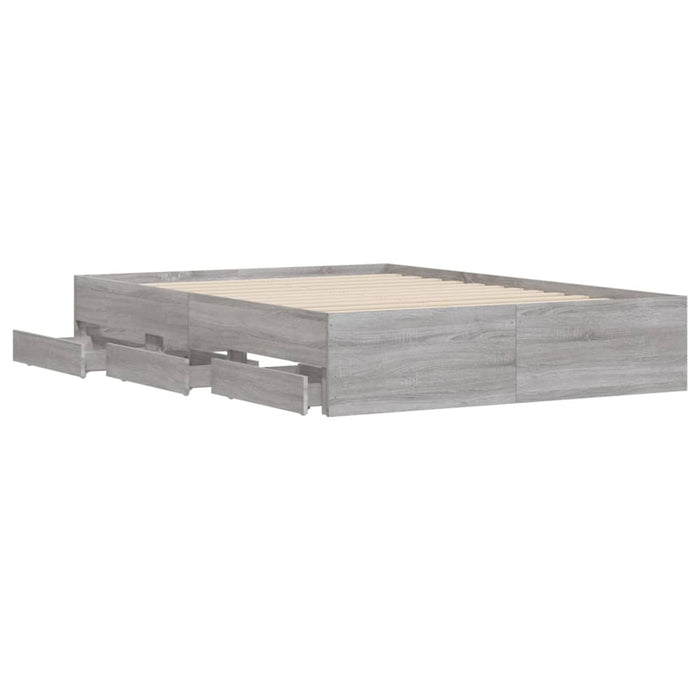 Giroletto Cassetti Grigio Sonoma 120x200 cm Legno Multistrato 3207285