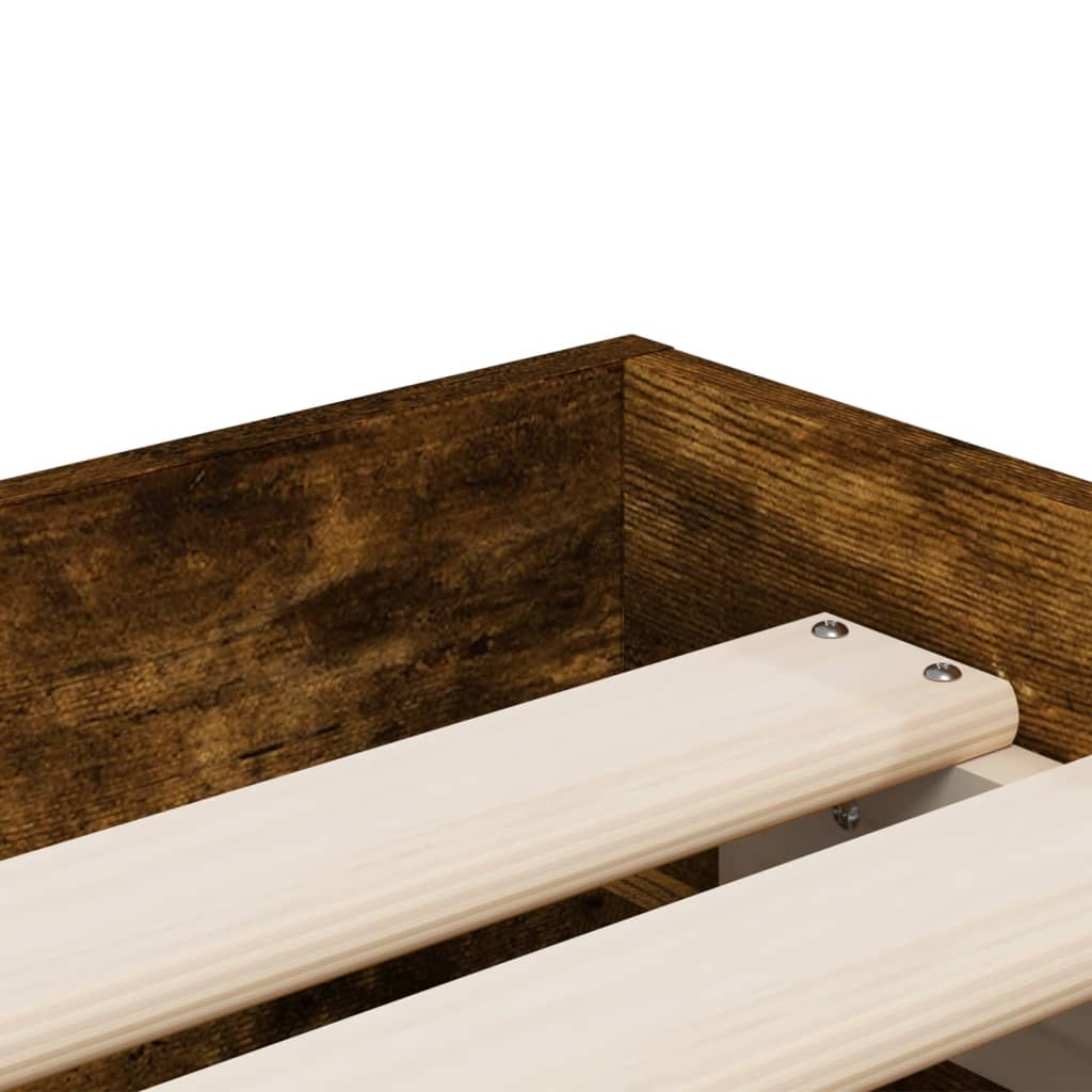 Giroletto con Cassetti Rovere Fumo 100x200 cm Legno Multistrato 3207291