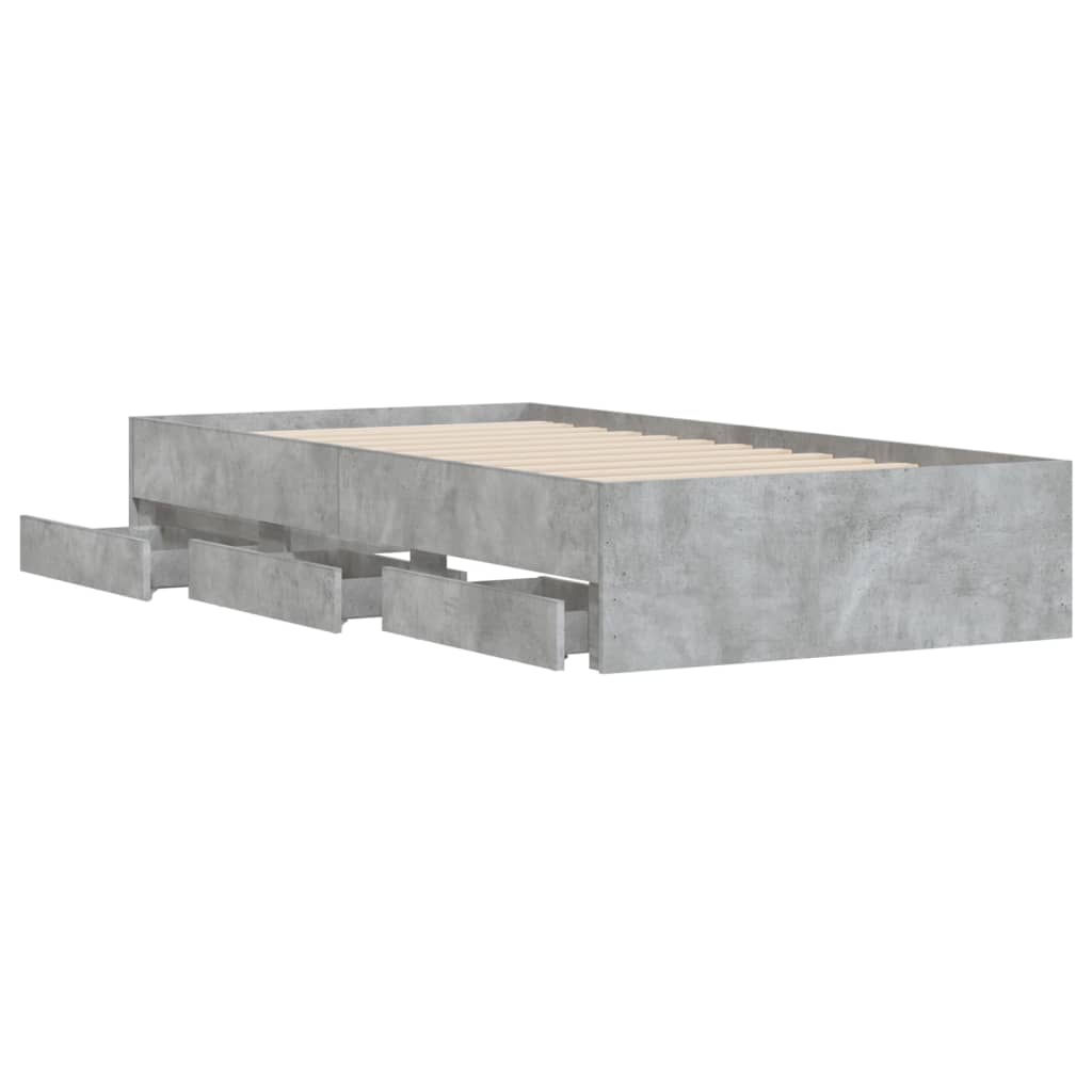 Giroletto Cassetti Grigio Cemento 90x200 cm Legno Multistrato 3207297