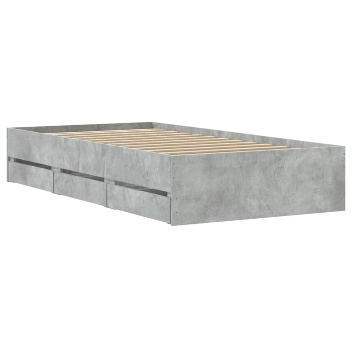 Giroletto Cassetti Grigio Cemento 90x200 cm Legno Multistrato 3207297