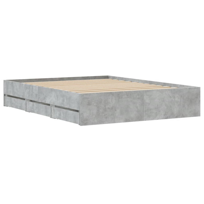 Giroletto Cassetti Grigio Cemento 140x190 cm Legno Multistrato 3207304