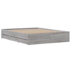 Giroletto Cassetti Grigio Sonoma 140x190 cm Legno Multistrato 3207306