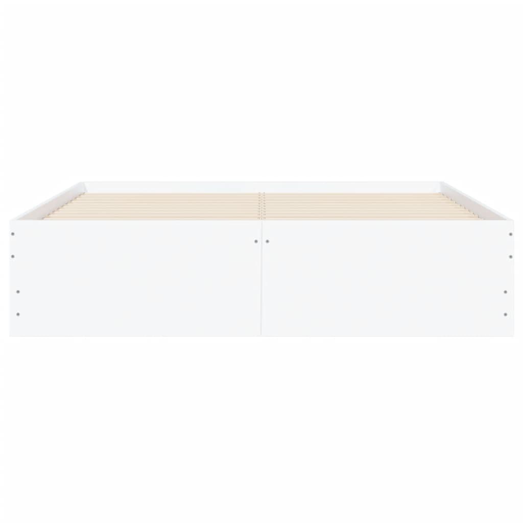 Giroletto con Cassetti Bianco 135x190 cm in Legno Multistrato 3207308