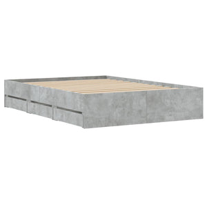 Giroletto Cassetti Grigio Cemento 135x190 cm Legno Multistrato 3207311