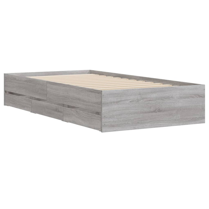 Giroletto Cassetti Grigio Sonoma 90x190 cm Legno Multistrato 3207327