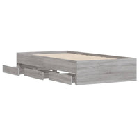 Giroletto Cassetti Grigio Sonoma 90x190 cm Legno Multistrato 3207327