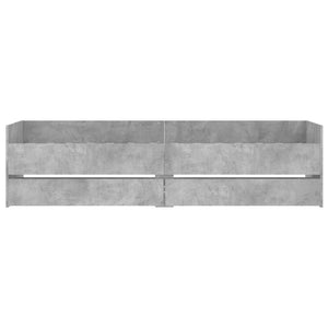 Giroletto con Cassetti Grigio Cemento 75x190 cm Small Single 3207360