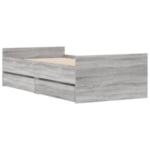 Giroletto con Cassetti Grigio Sonoma 75x190 cm Small Single 3207390