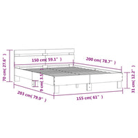 Giroletto Testiera Rovere Sonoma 150x200 cm Legno Multistrato 3207415