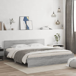 Giroletto con Testiera Grigio Sonoma 180x200 cm 3207467