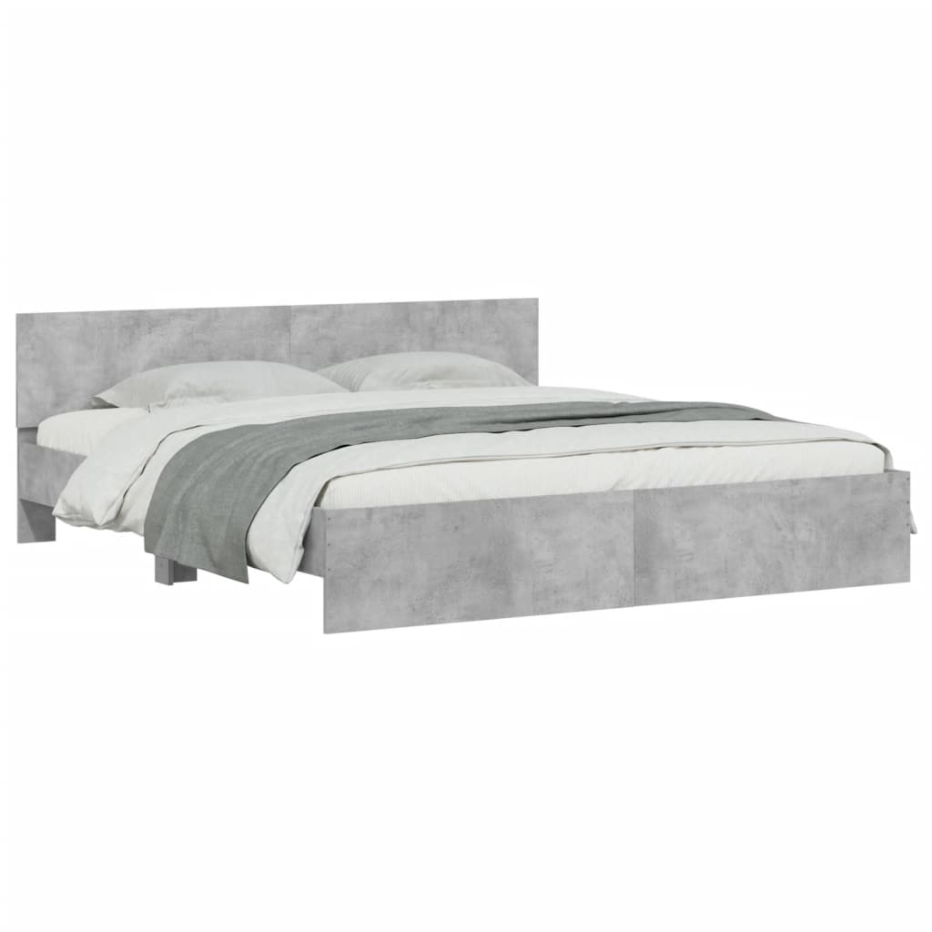 Giroletto con Testiera Grigio Cemento 160x200 cmcod mxl 133461