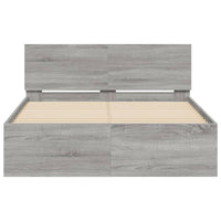 Giroletto con Testiera Grigio Sonoma 135x190 cm 3207509