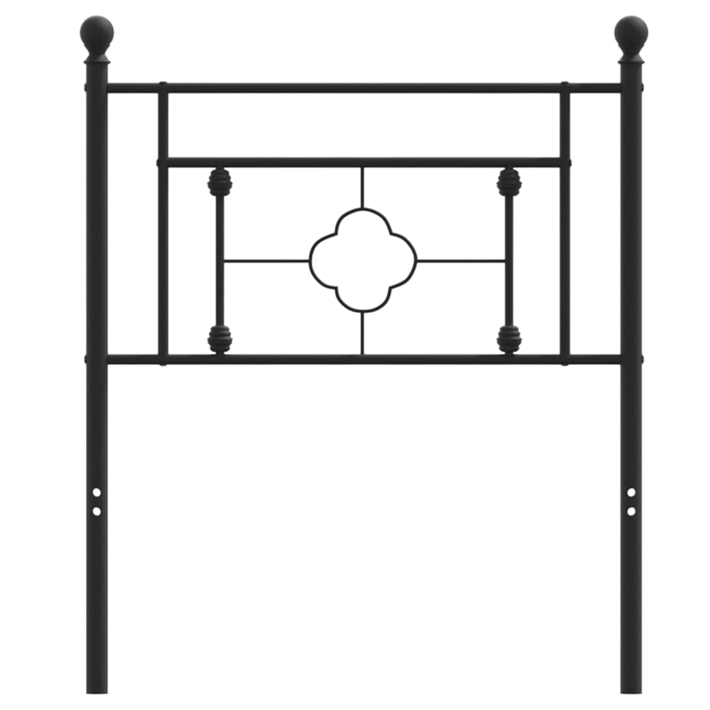 Testiera in Metallo Nero 80 cm 374366