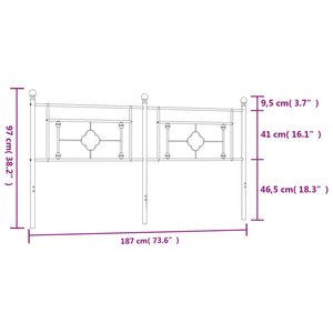 Testiera in Metallo Bianco 180 cm 374424