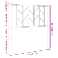 Testiera in Metallo Bianco 80 cm 374513