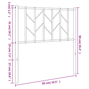 Testiera in Metallo Bianco 80 cm 374513