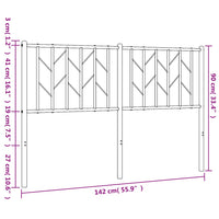 Testiera in Metallo Bianco 135 cm 374518