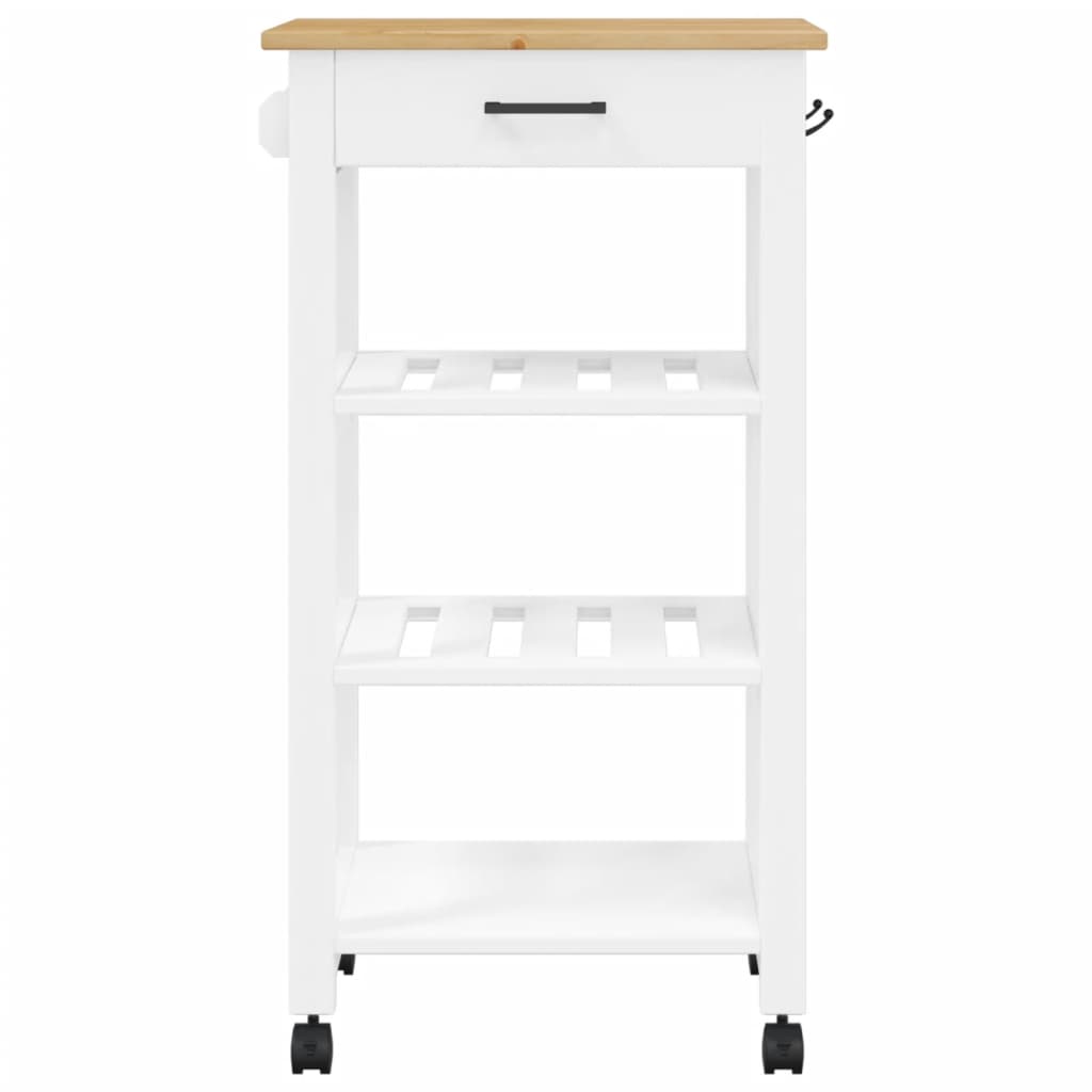 Carrello da Cucina MONZA 48x40x90 cm in Legno Massello di Pino 376081