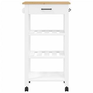 Carrello da Cucina MONZA 48x40x90 cm in Legno Massello di Pino 376081