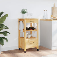 Carrello da Cucina MONZA 48x40x90 cm in Legno Massello di Pinocod mxl 86647