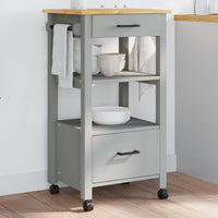 Carrello da Cucina MONZA 48x40x90 cm in Legno Massello di Pinocod mxl 134643