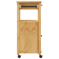 Carrello da Cucina MONZA 48x40x90 cm in Legno Massello di Pino 376088