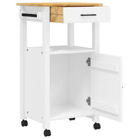 Carrello da Cucina MONZA 48x40x90 cm in Legno Massello di Pino 376090