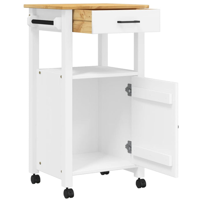 Carrello da Cucina MONZA 48x40x90 cm in Legno Massello di Pino 376090