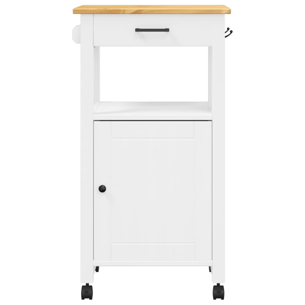 Carrello da Cucina MONZA 48x40x90 cm in Legno Massello di Pino 376090