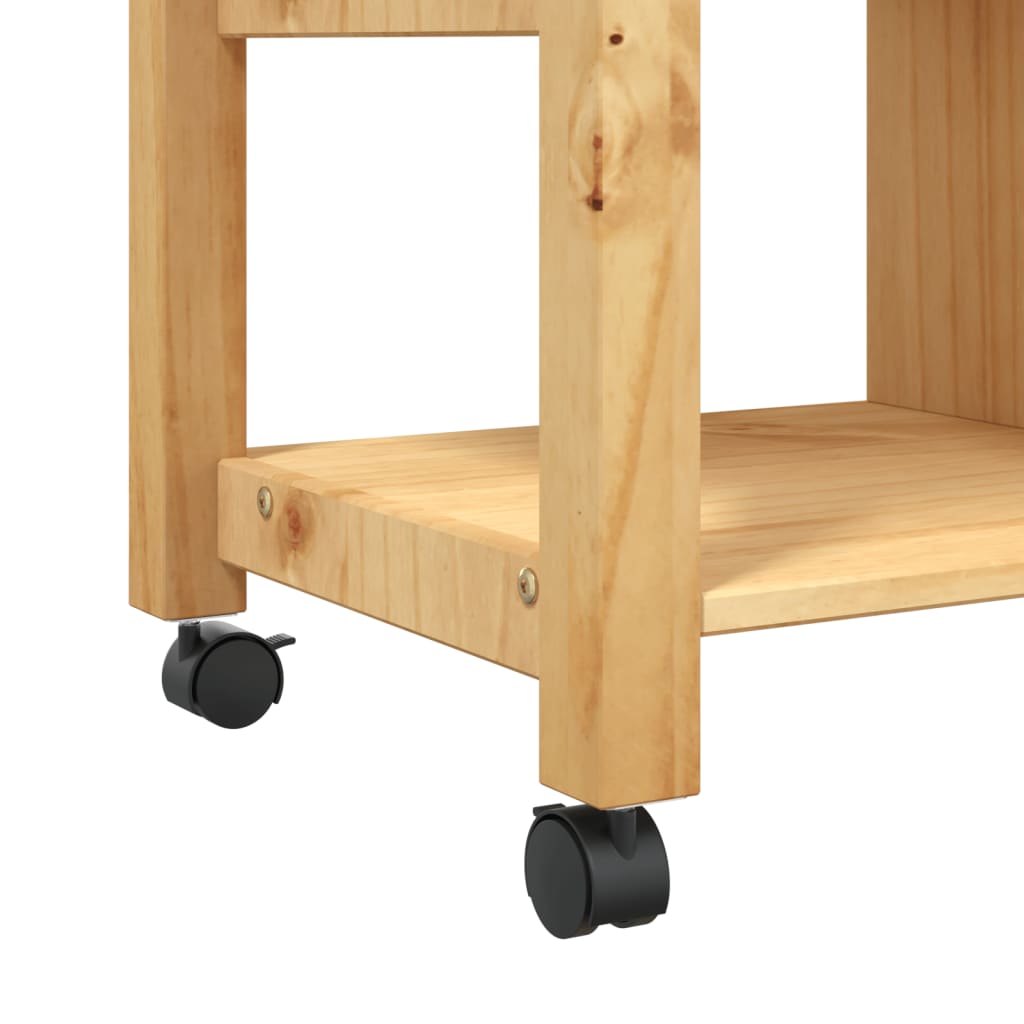 Carrello da Cucina MONZA 84x40x90 cm in Legno Massello di Pino 376112