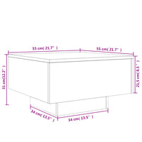 Tavolino da Salotto Rovere Sonoma 55x55x31 cm Legno Multistrato 836569