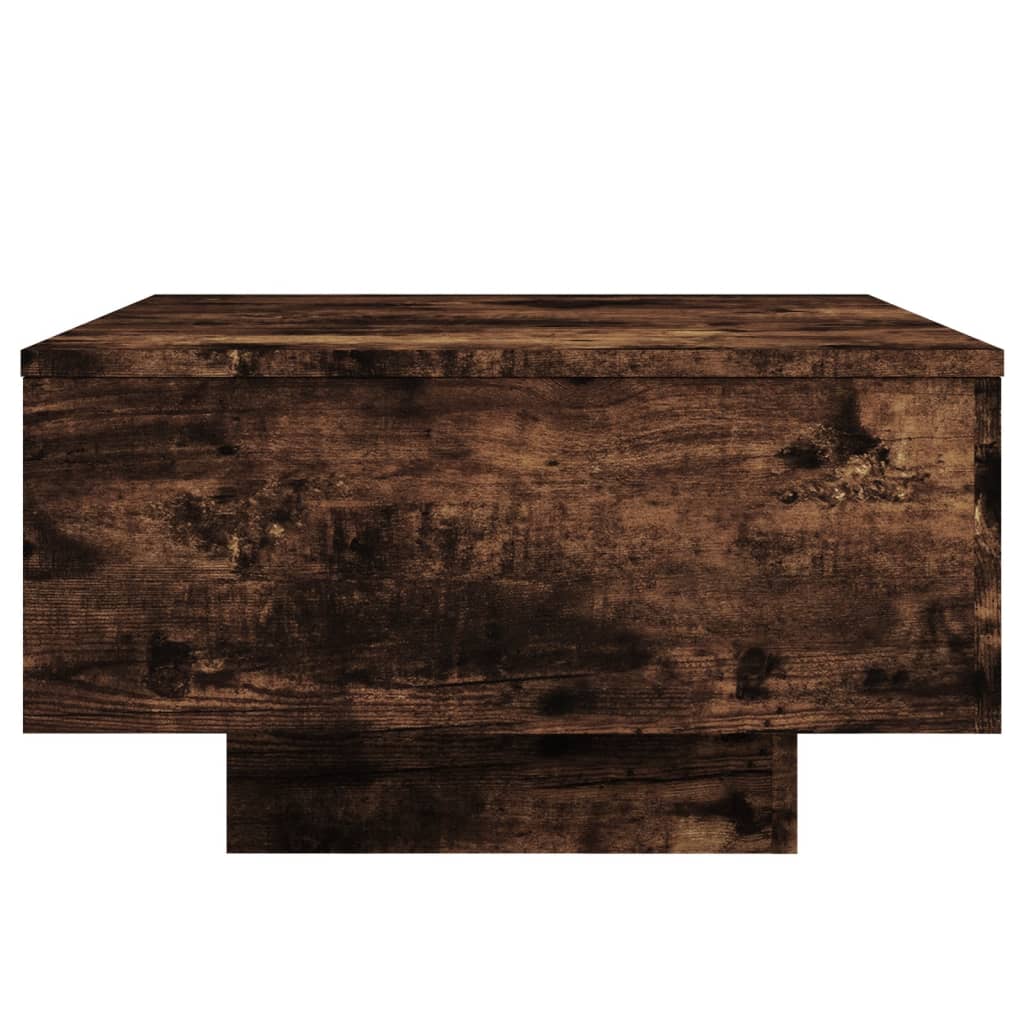 Tavolino da Salotto Rovere Fumo 55x55x31cm in Legno Multistrato 836571