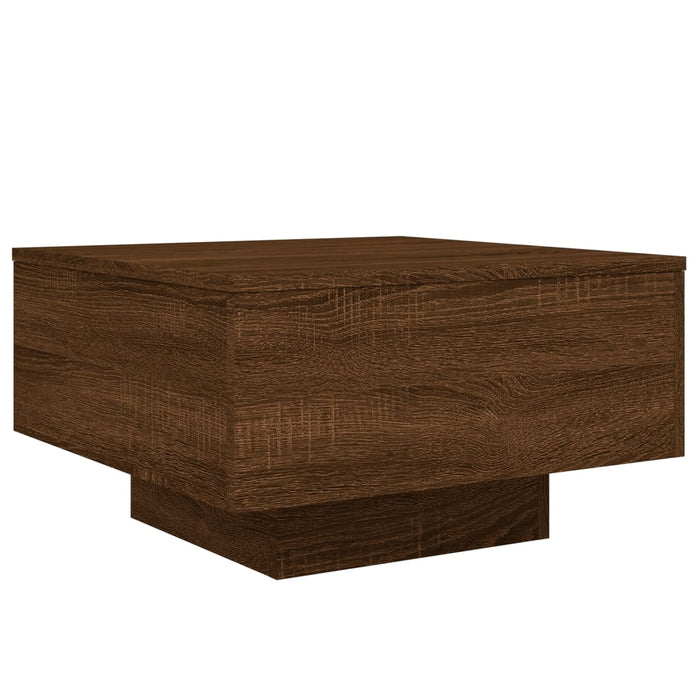 Tavolino da Salotto Rovere Marrone 55x55x31cm Legno Multistrato 836573