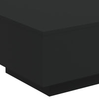 Tavolino da Soggiorno con Luci LED Nero 55x55x31 cm 836575