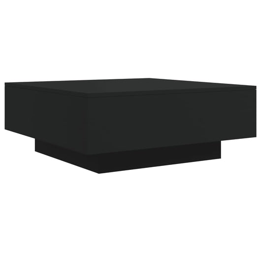 Tavolino da Salotto Nero 80x80x31 cm in Legno Multistrato 836582