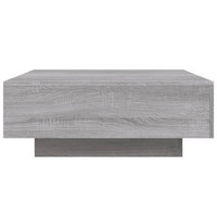 Tavolino da Soggiorno con Luci LED Grigio Sonoma 80x80x31 cm 836593