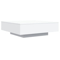 Tavolino da Salotto Bianco 100x100x31 cm in Legno Multistrato 836595