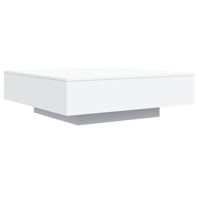 Tavolino da Salotto Bianco 100x100x31 cm in Legno Multistrato 836595