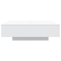 Tavolino da Salotto Bianco 100x100x31 cm in Legno Multistrato 836595