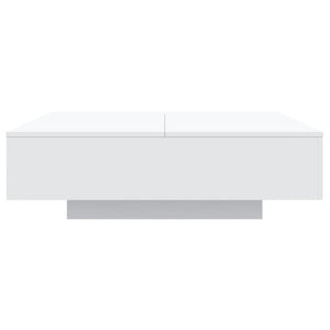 Tavolino da Salotto Bianco 100x100x31 cm in Legno Multistrato 836595