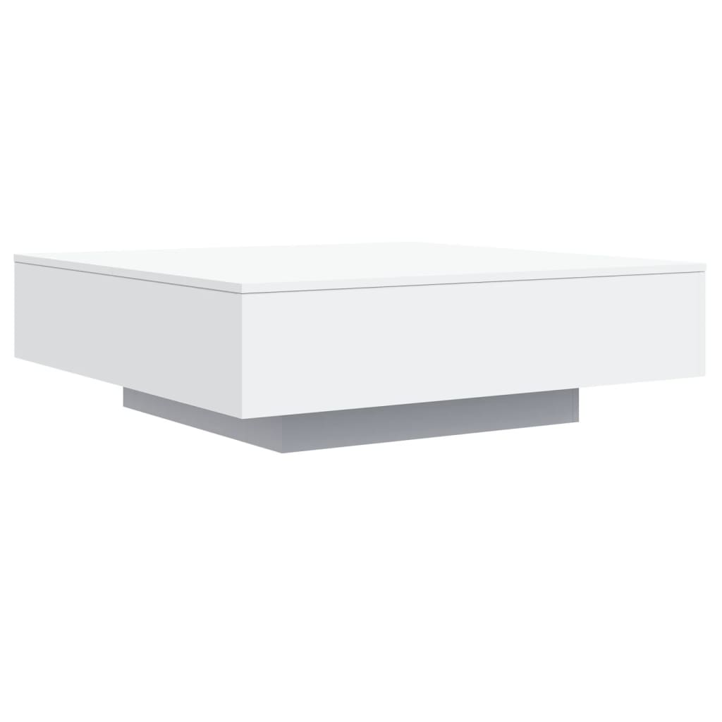 Tavolino da Salotto Bianco 100x100x31 cm in Legno Multistrato 836595