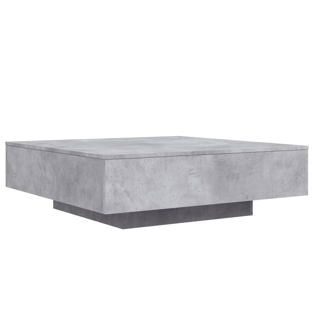 Tavolino Salotto Grigio Cemento 100x100x31 cm Legno Multistrato 836598