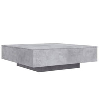 Tavolino Salotto Grigio Cemento 100x100x31 cm Legno Multistrato 836598