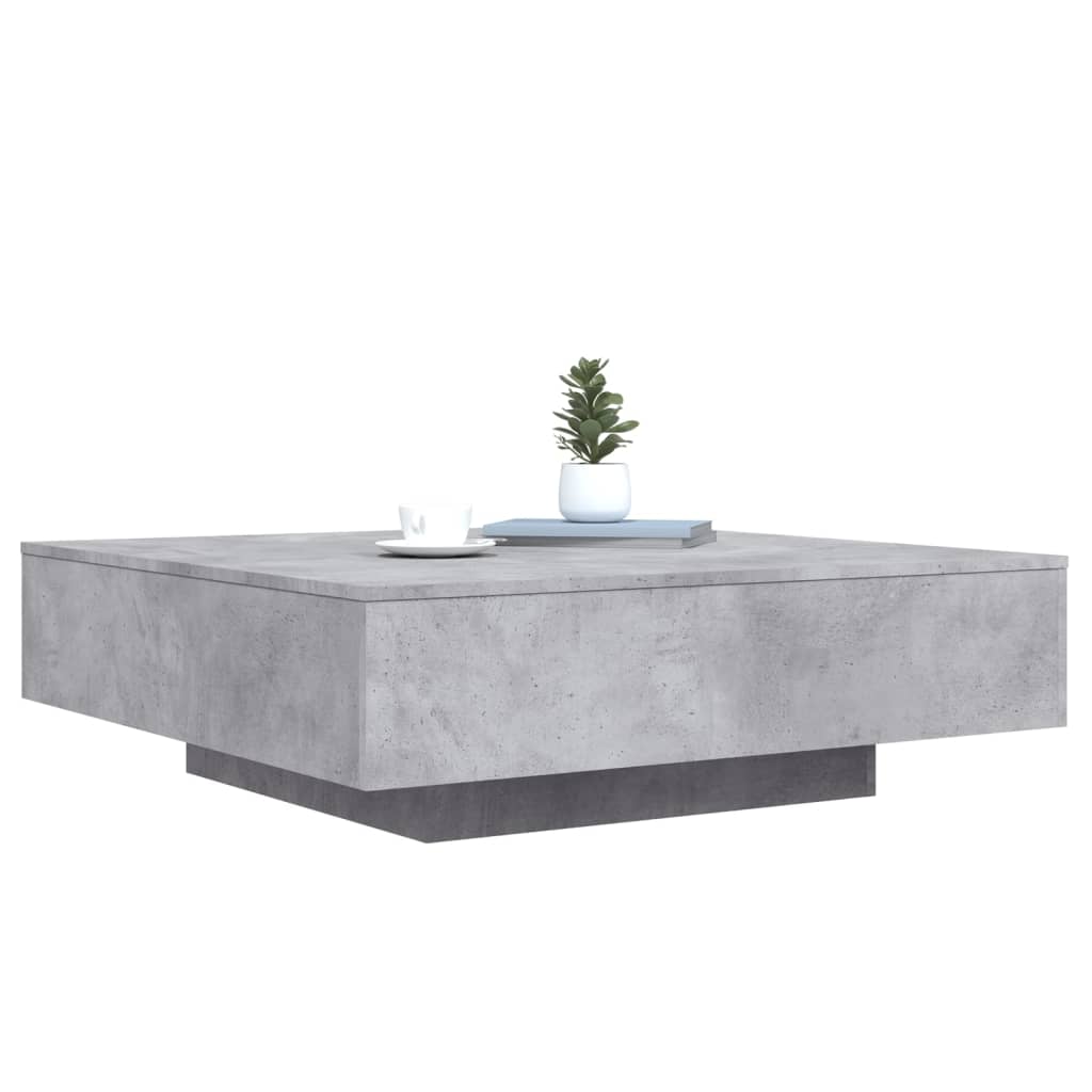 Tavolino Salotto Grigio Cemento 100x100x31 cm Legno Multistrato 836598