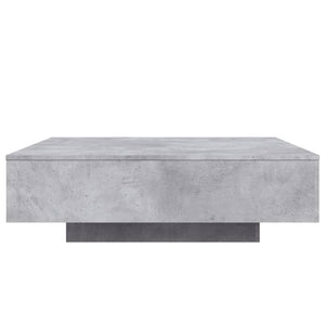 Tavolino Salotto Grigio Cemento 100x100x31 cm Legno Multistrato 836598