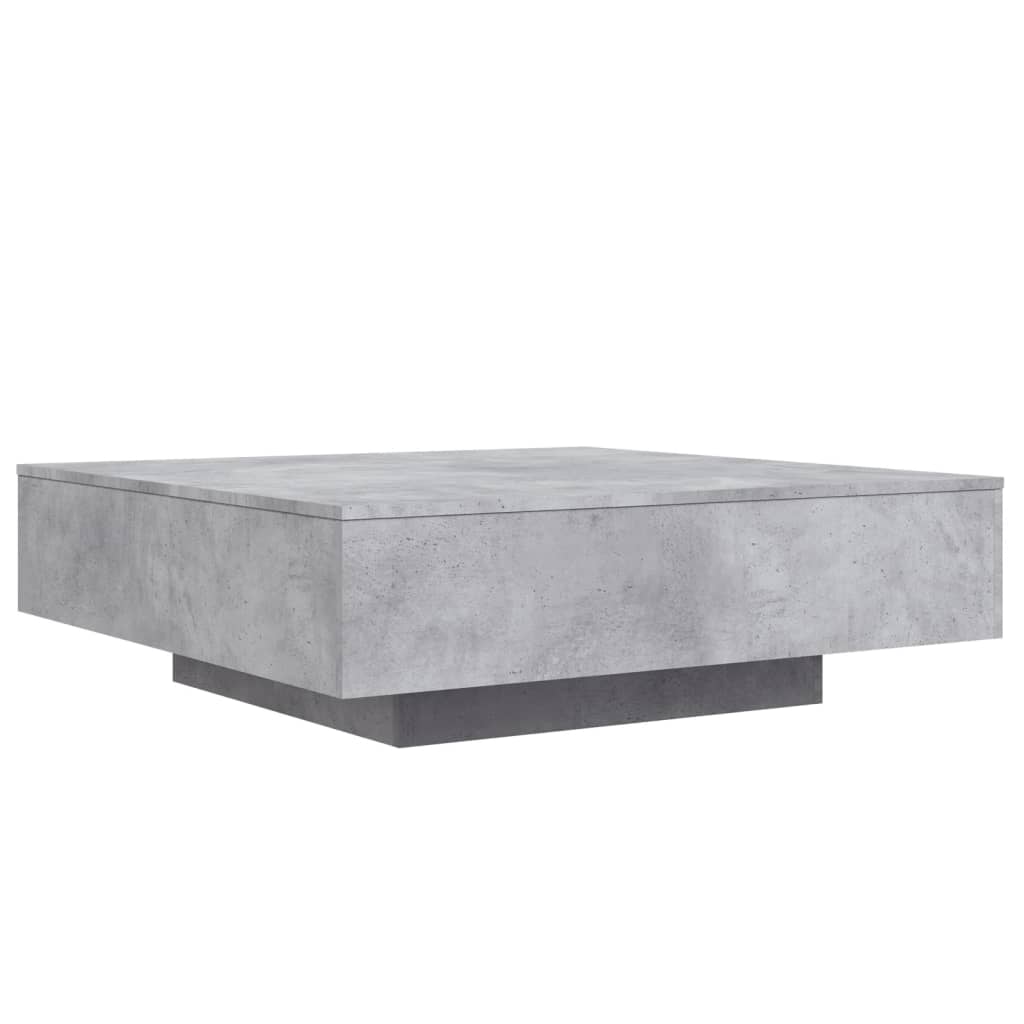 Tavolino Salotto Grigio Cemento 100x100x31 cm Legno Multistrato 836598